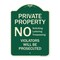 Signmission Designer Series-No Soliciting Loitering Trespassing. Violators Will Be Prosecu, 24" H, G-1824-9946 A-DES-G-1824-9946 - alternate 1